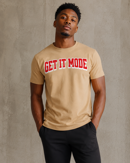 Get It Mode Tan short sleeve tee