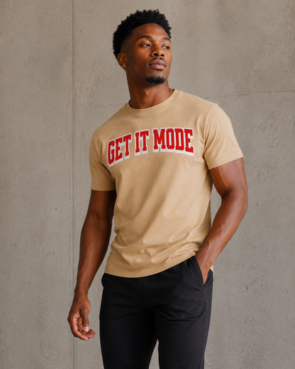 Get It Mode Tan short sleeve tee