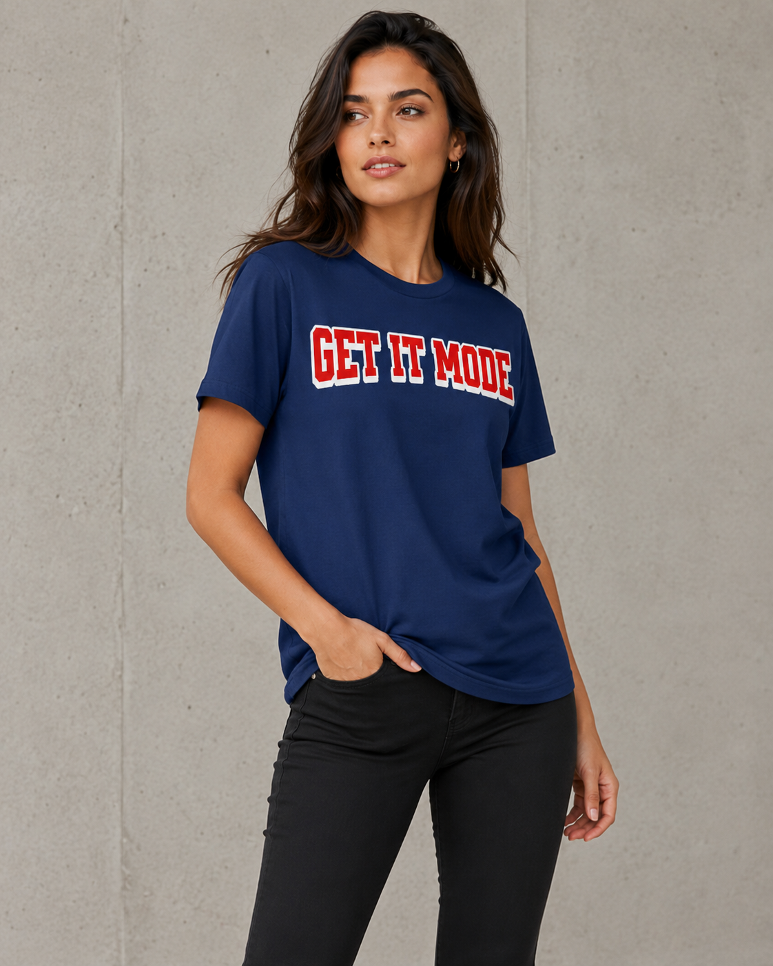 Get It Mode Navy short sleeve tee