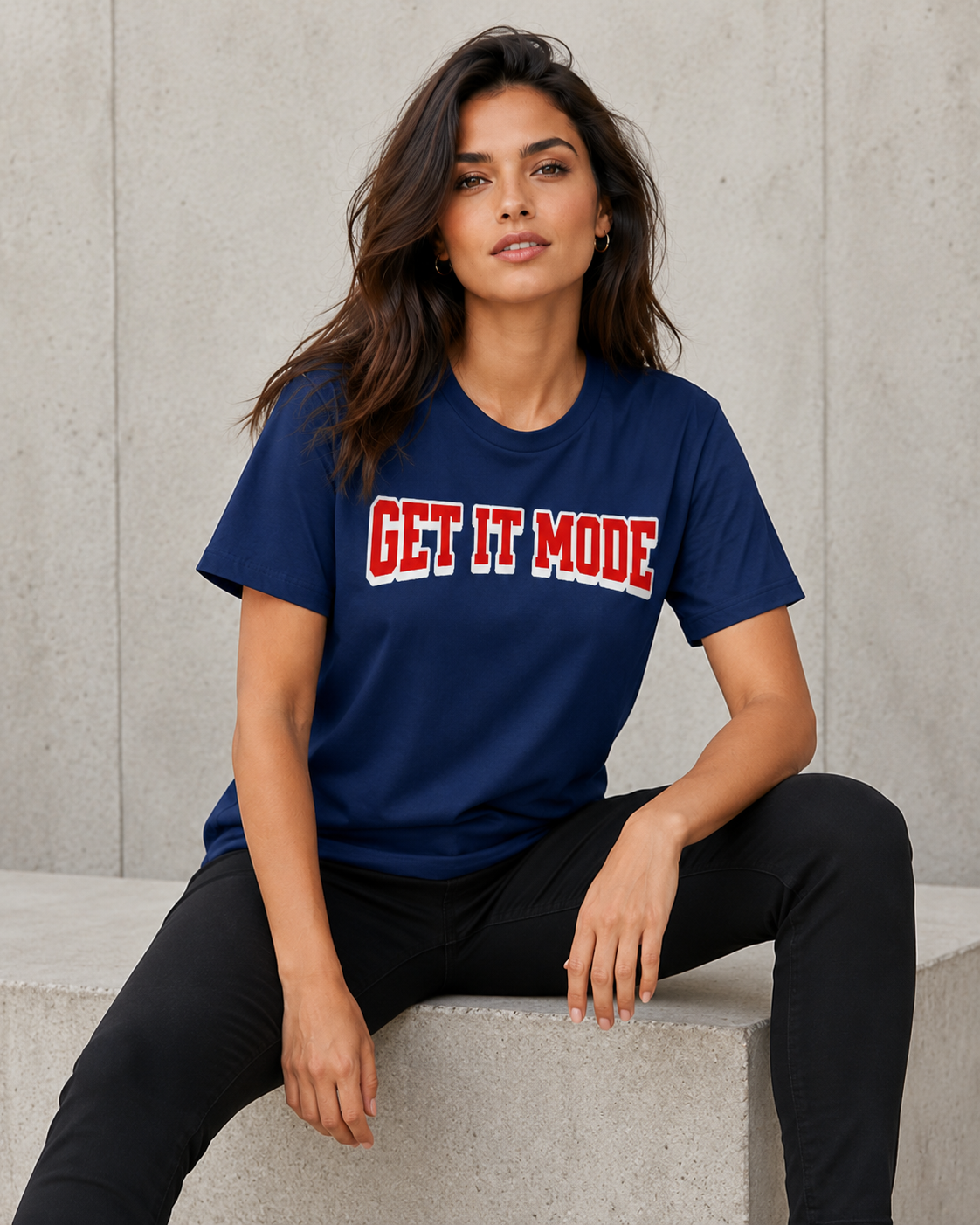Get It Mode Navy short sleeve tee
