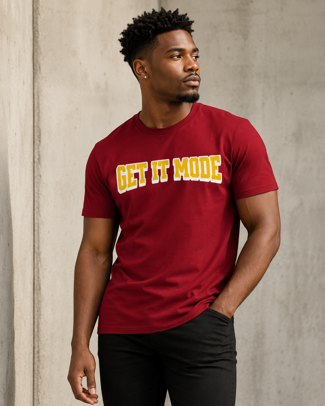 Get It Mode Burgundy short sleeve tee