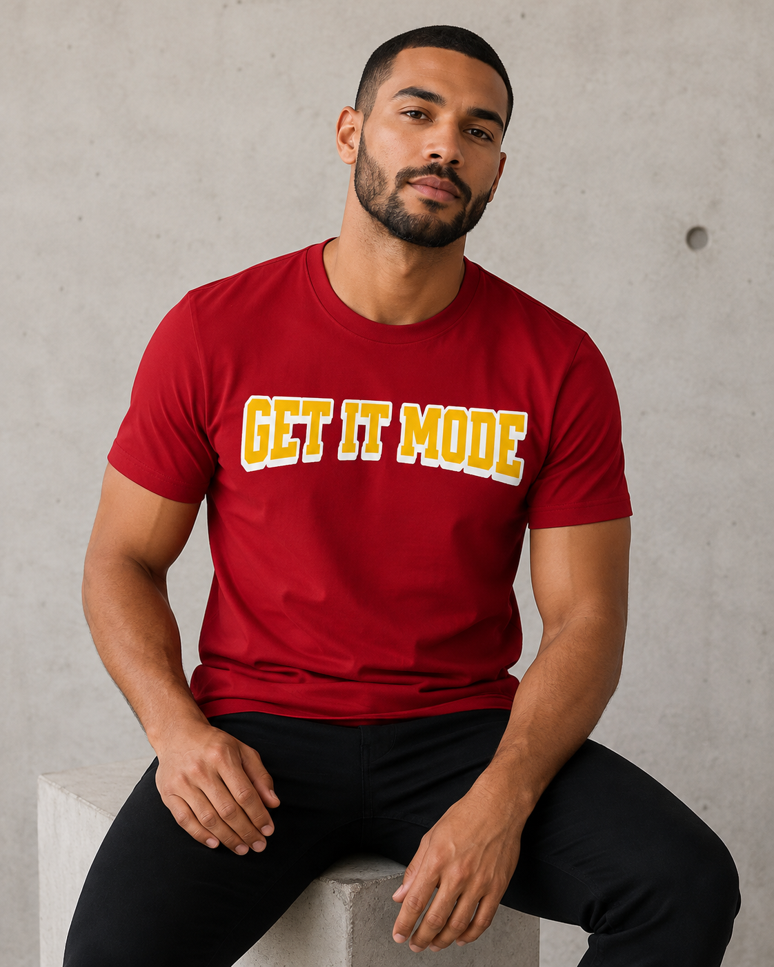 Get It Mode Burgundy short sleeve tee