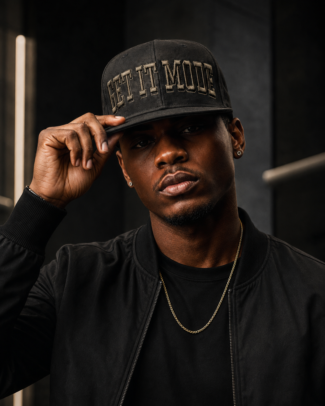 Get It Mode dark green camouflage snapback