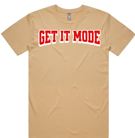 Get It Mode Tan short sleeve tee