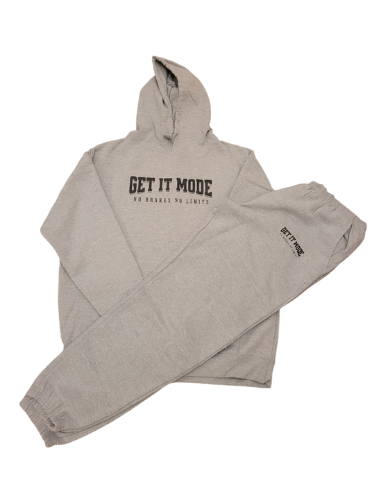 Get It Mode Grey and Black 2pc jogger set